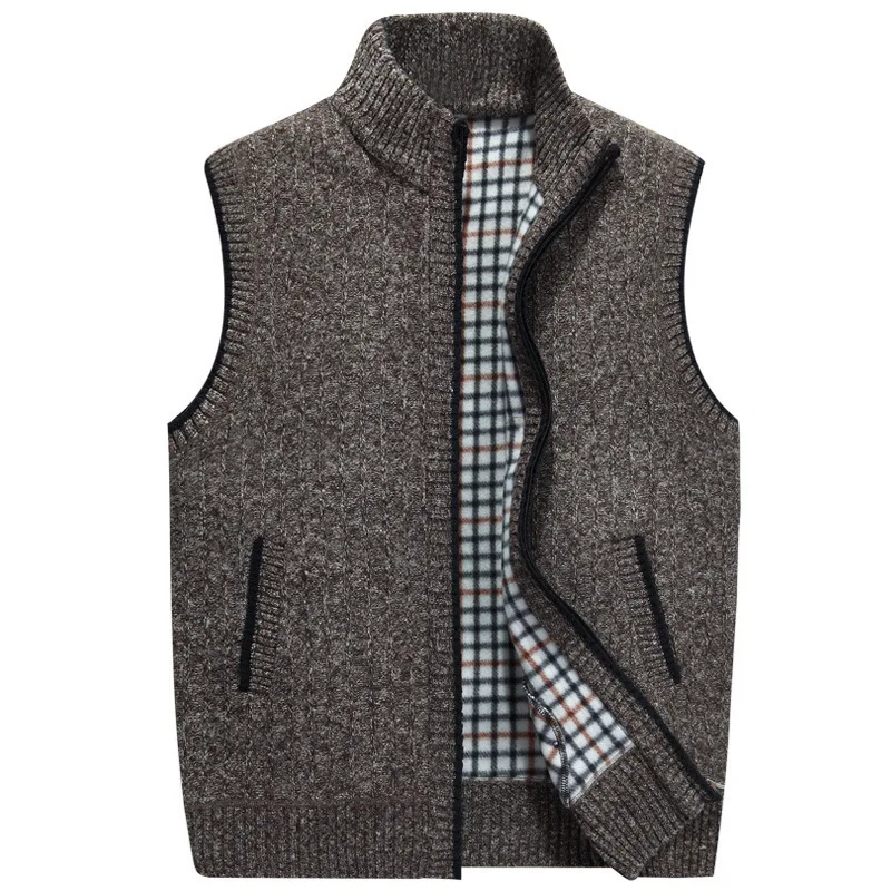 2022 Fleece Winter Warm Thick Jacket Autumn Sleeveless Cashmere Coat Vest Vest Sweatercoat Casual Knitted Wool Sweaters Men's
2022 Fleece Winter Warm Thick Jacket Autumn Sleeveless Cashmere Coat Vest Vest Sweatercoat Casual Knitted Wool Sweaters Men's