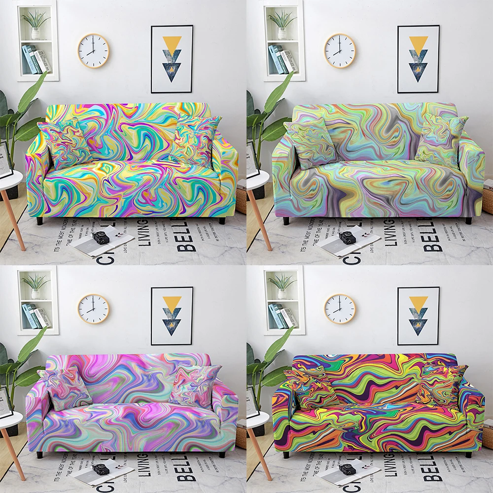 Psychedelic Stripe Pattern Sofa Cover Elastic Polyester Fabric Sofa Case Creative Simple Couch Cover For Living Room Hotel Decor
Psychedelic Stripe Pattern Sofa Cover Elastic Polyester Fabric Sofa Case Creative Simple Couch Cover For Living Room Hotel Decor