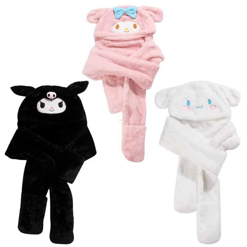 Sanrioed Anime Kawaii Cinnamoroll My Melody Kuromi Cartoon Cute Winter Windproof Warm Plush Scarf Hat Movable Ear Cap Girl Gift
Sanrioed Anime Kawaii Cinnamoroll My Melody Kuromi Cartoon Cute Winter Windproof Warm Plush Scarf Hat Movable Ear Cap Girl Gift