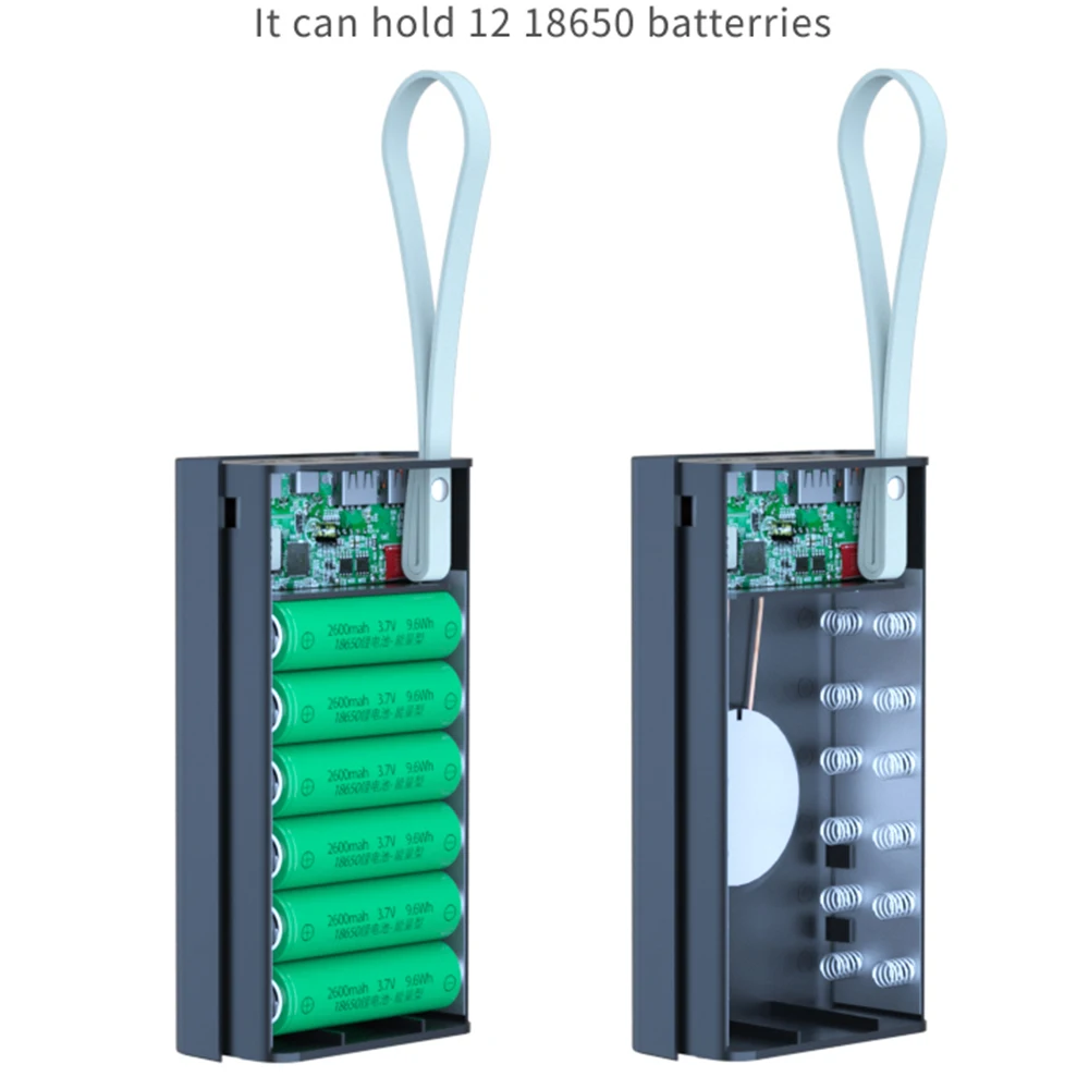 Внешний аккумулятор PD QC3.0 для самостоятельной сборки, 12x18650, без сварки, коробка для хранения аккумуляторов, внешний аккумулятор для самосто...
Внешний аккумулятор PD QC3.0 для самостоятельной сборки, 12x18650, без сварки, коробка для хранения аккумуляторов, внешний аккумулятор для самосто...