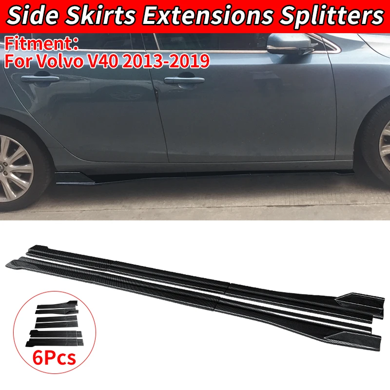 High Quality Car Side Skirts Accessories Carbon Look For Volvo V40 2013-2019 Extensions Splitters Bumper Diffuser Spoiler Aprons
High Quality Car Side Skirts Accessories Carbon Look For Volvo V40 2013-2019 Extensions Splitters Bumper Diffuser Spoiler Aprons