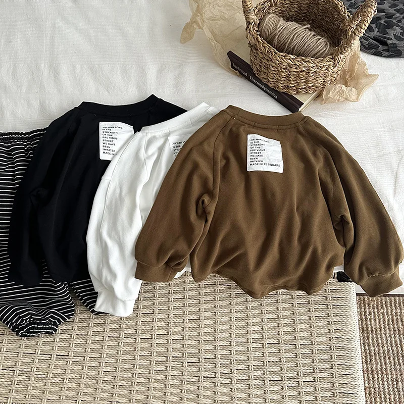 2023 Autumn New Children Long Sleeve T Shirts Baby Boys Girls Casual Versatile Pullover Kids Labeling Bottoming Shirts Tops
2023 Autumn New Children Long Sleeve T Shirts Baby Boys Girls Casual Versatile Pullover Kids Labeling Bottoming Shirts Tops
