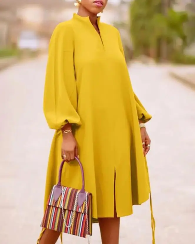 Dresses for Women 2023 Summer Plain Fashion Lantern Sleeve Long Sleeve Slit Casual Daily A Line Mini Dress femme
Dresses for Women 2023 Summer Plain Fashion Lantern Sleeve Long Sleeve Slit Casual Daily A Line Mini Dress femme