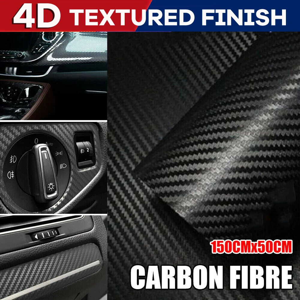 DIY 152*50cm 4D Carbon Fiber Vinyl Stickers Gloss Black Car Stickers For Car Motorcycle Decoration Accessories Car-styling Wrap
DIY 152*50cm 4D Carbon Fiber Vinyl Stickers Gloss Black Car Stickers For Car Motorcycle Decoration Accessories Car-styling Wrap
