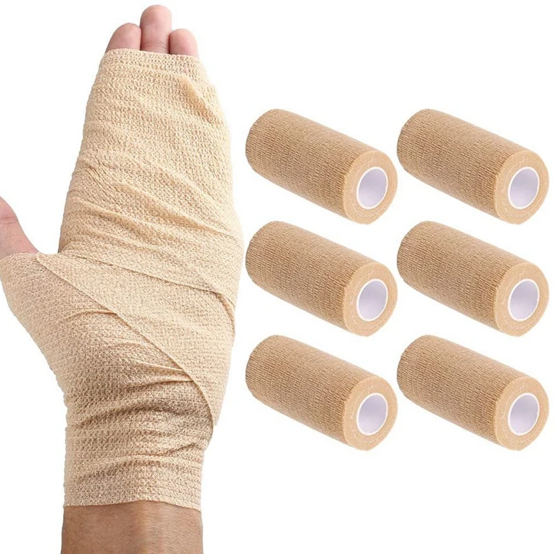 6 Packs First Aid Self Adhesive Cohesive Bandage, 10X450cm, Self Adherent Wrap, Non Woven Bandage Wrap
6 Packs First Aid Self Adhesive Cohesive Bandage, 10X450cm, Self Adherent Wrap, Non Woven Bandage Wrap