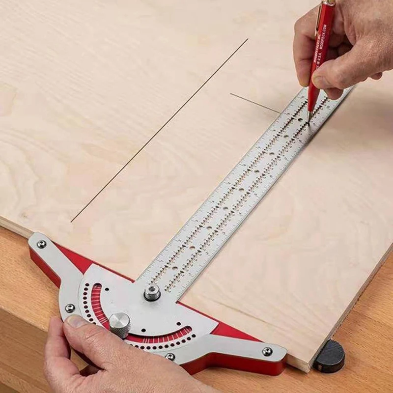 T-Type Woodworkers Edge Rule Angle Protractor Woodworkers Ruler Measuring Marking Carpentry Scriber Gauge
T-Type Woodworkers Edge Rule Angle Protractor Woodworkers Ruler Measuring Marking Carpentry Scriber Gauge
