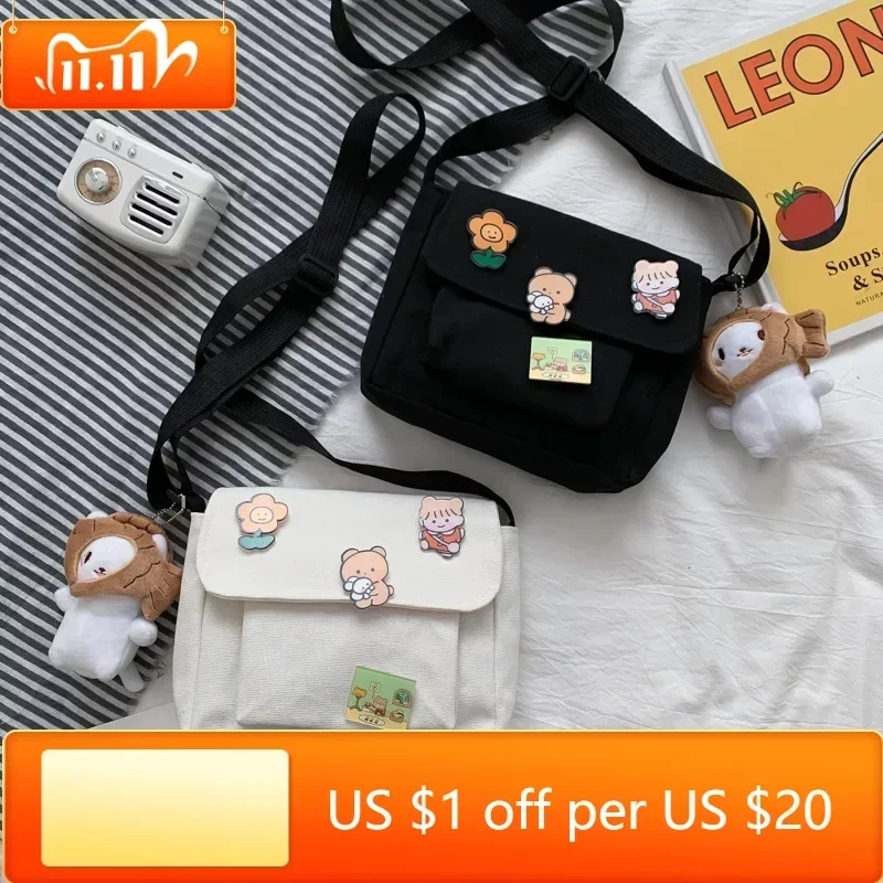 Cute Canvas Small Bag Female 2022 New Japanese Harajuku Diagonal Bag Wild Student Girl Shoulder Bag Bags for Women
Cute Canvas Small Bag Female 2022 New Japanese Harajuku Diagonal Bag Wild Student Girl Shoulder Bag Bags for Women
