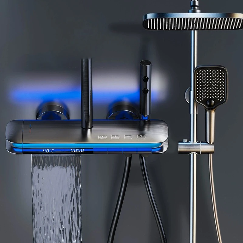 Bathroom Thermostat Shower System Set With Bidet Mixer Tap Wall Mounted Brass Bath Cabin System With Holder Shower Head
Bathroom Thermostat Shower System Set With Bidet Mixer Tap Wall Mounted Brass Bath Cabin System With Holder Shower Head