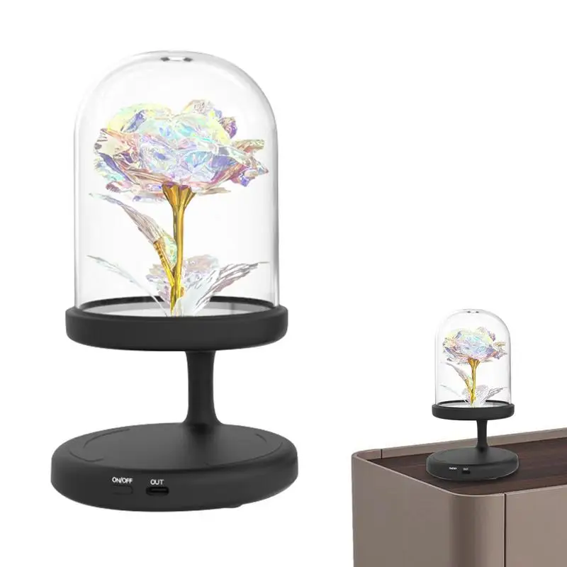 Wireless Charger Lamp Eye-Caring Rose Light With USB Port Decorative Table Shade Lamps Nightstand Light Phone Charger For Office
Wireless Charger Lamp Eye-Caring Rose Light With USB Port Decorative Table Shade Lamps Nightstand Light Phone Charger For Office
