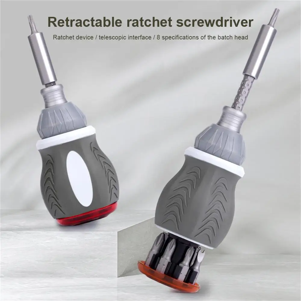 Mini Ratchet Screwdriver Magnetic Phillips Slotted Dual-purpose Batch Head Telescopic Labor-Saving Screwdriver Hand Tool
Mini Ratchet Screwdriver Magnetic Phillips Slotted Dual-purpose Batch Head Telescopic Labor-Saving Screwdriver Hand Tool