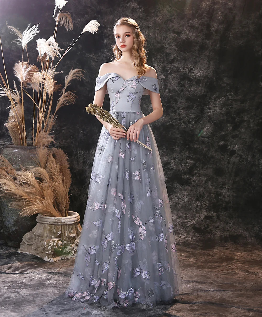 Ball Gown Sexy Evening Dresses Party Formal Open Back Tie Back Style Organza Sequin Pattern Off The Shoulder robes de soirée
Ball Gown Sexy Evening Dresses Party Formal Open Back Tie Back Style Organza Sequin Pattern Off The Shoulder robes de soirée