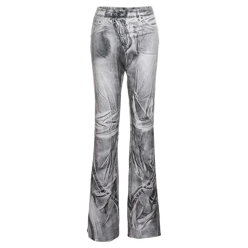 Women's Casual Slim Flared Trousers High Waist Fashion Denim Printed Street Pants 2023 Spring Autumn Y2k Vingate Skinny Clothes
Women's Casual Slim Flared Trousers High Waist Fashion Denim Printed Street Pants 2023 Spring Autumn Y2k Vingate Skinny Clothes