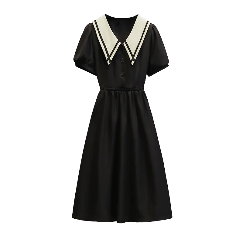 Women Summer Dress Office Elegant Bandage Doll Collar Short Sleeve Plus Size Casual Midi Robe Fashion Black Blue Party Vestidos
Women Summer Dress Office Elegant Bandage Doll Collar Short Sleeve Plus Size Casual Midi Robe Fashion Black Blue Party Vestidos
