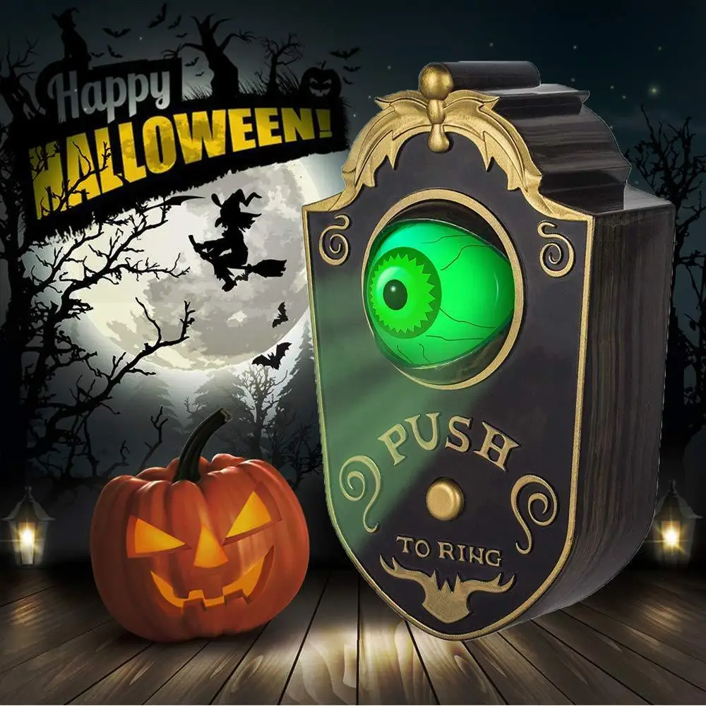 Halloween One-eyed Doorbell Decoration Ghost's Day Glowing Sounding Door Hanging Plastic Party Bar Secret Room Trick Props
Halloween One-eyed Doorbell Decoration Ghost's Day Glowing Sounding Door Hanging Plastic Party Bar Secret Room Trick Props