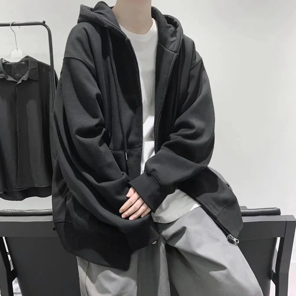 Warm Comfortable Coat Cozy Plush Hooded Cardigan Stylish Mid-length Jacket with Drawstring Pockets Elastic Cuffs for Fall/winter 
Warm Comfortable Coat Cozy Plush Hooded Cardigan Stylish Mid-length Jacket with Drawstring Pockets Elastic Cuffs for Fall/winter