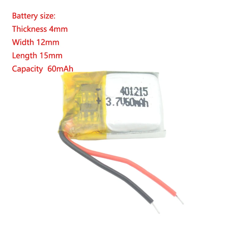 Smallest Rechargeable 3.7v 401215 60mah Lithium Ion Polymer Battery With Pcm For Mp3 Dvd Toy Watch Selfie Stick Hearing Aid Read
Smallest Rechargeable 3.7v 401215 60mah Lithium Ion Polymer Battery With Pcm For Mp3 Dvd Toy Watch Selfie Stick Hearing Aid Read