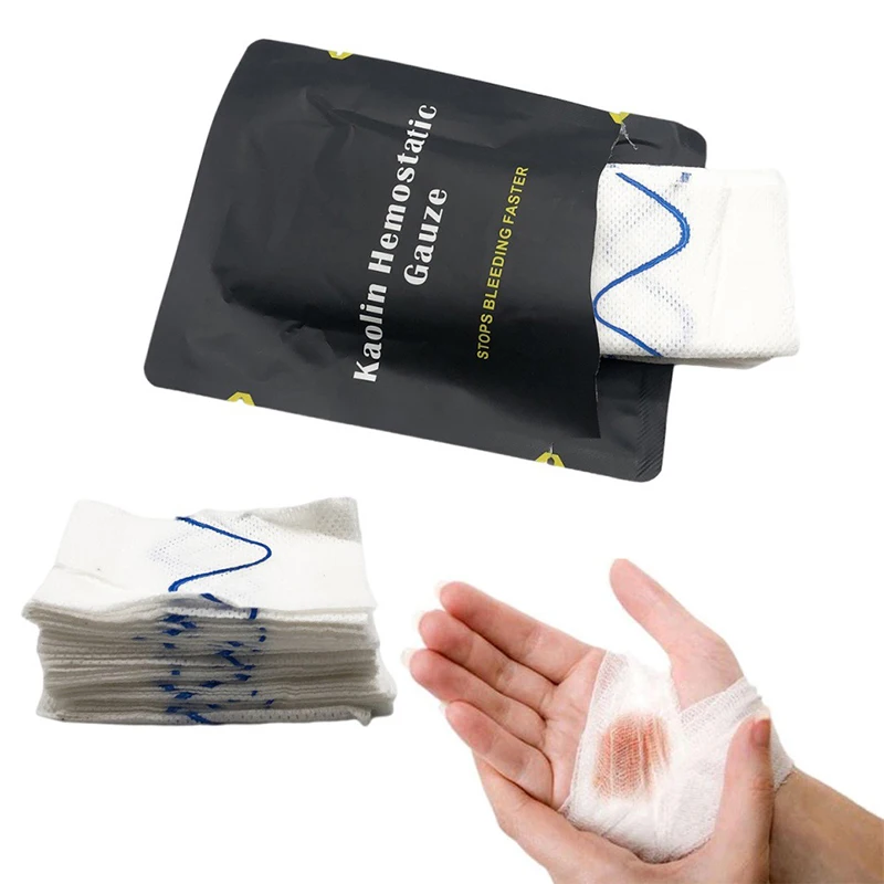 Hemostatic Kaolin Gauze Combat Emergency Trauma Z-Fold Soluble For Ifak Tactical Military First Aid Kit Medical Wound Dressing
Hemostatic Kaolin Gauze Combat Emergency Trauma Z-Fold Soluble For Ifak Tactical Military First Aid Kit Medical Wound Dressing