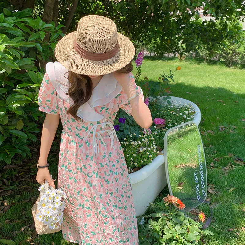 S-3XL 2022 Summer Plus Size Women's Floral Dress Slim and Sweet Printed Lotus Leaf Neck Puff Sleeves Elegant Ladies Clothing
S-3XL 2022 Summer Plus Size Women's Floral Dress Slim and Sweet Printed Lotus Leaf Neck Puff Sleeves Elegant Ladies Clothing