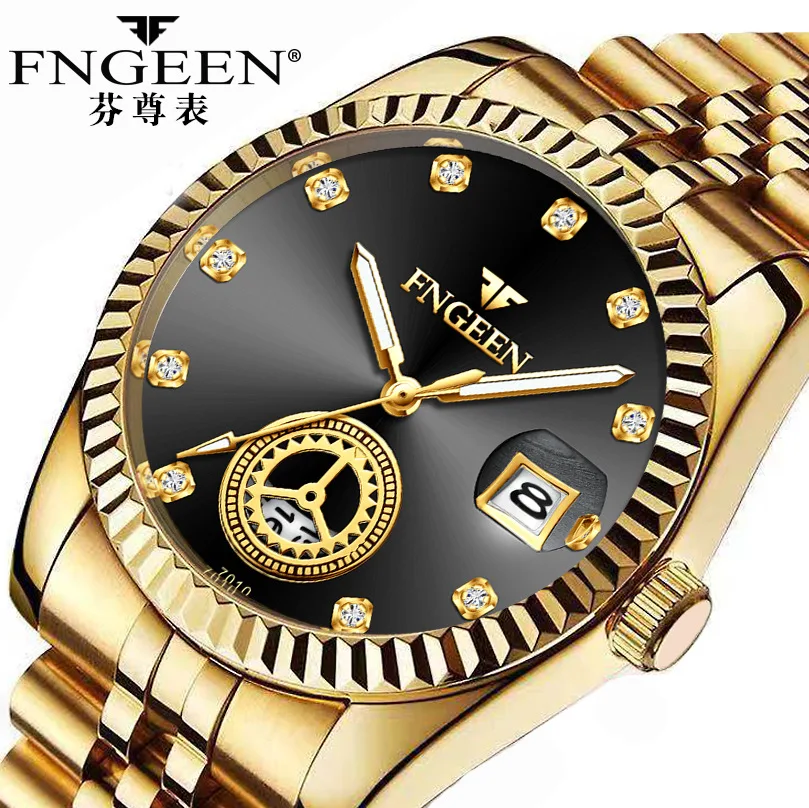 Simple Fashion Inlaid CZ Scale Dial Steel Strap Watch Luminous Pointer Date Function Waterproof Mens Business Quartz Wristwatch
Simple Fashion Inlaid CZ Scale Dial Steel Strap Watch Luminous Pointer Date Function Waterproof Mens Business Quartz Wristwatch
