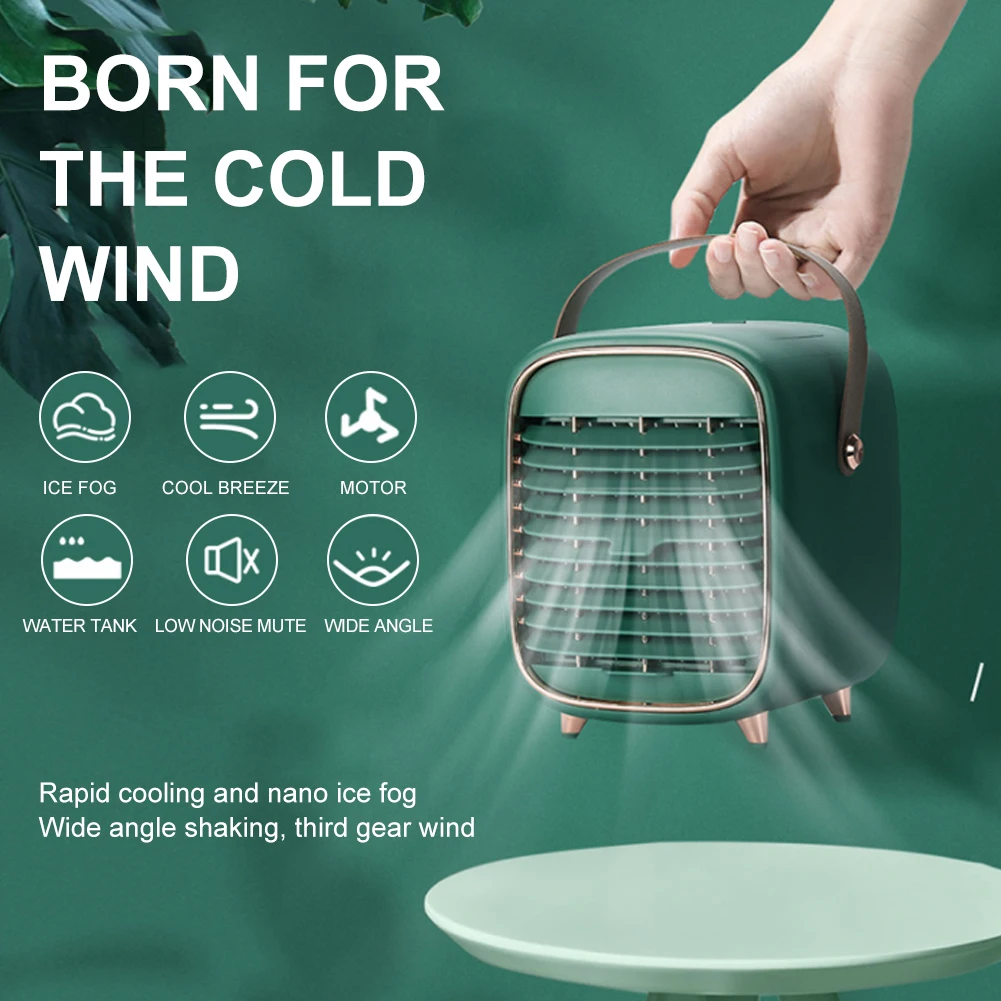 USB Mini Air Conditioner Fan Air Cooler Fan With Mist Spray 3 Speed Adjustable Air Cooling Fan Humidifier For Home Office
USB Mini Air Conditioner Fan Air Cooler Fan With Mist Spray 3 Speed Adjustable Air Cooling Fan Humidifier For Home Office