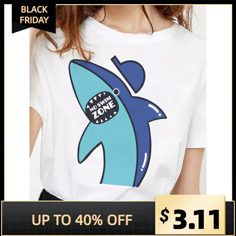 Shark T-shirts For Woman O-neck Tops Ladies Casual Basic Short Sleeves Shirt White Tshirt Summer Ocean Cartoon Printed Clothing
Shark T-shirts For Woman O-neck Tops Ladies Casual Basic Short Sleeves Shirt White Tshirt Summer Ocean Cartoon Printed Clothing