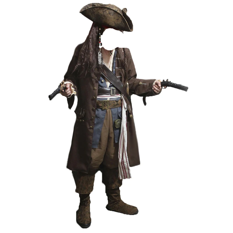

Caribbean Pirate Adult Men Grand Heritage Collection Deluxe costume Jack Sparrow luxury coat set 11