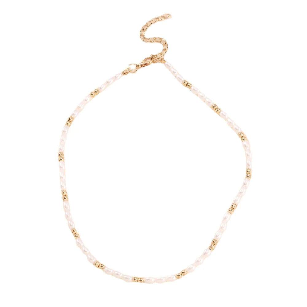 Fashion Elegant Simple Color Handmade Rice Bead Personality Vintage Imitation Pearl Monolayer Choker Necklace For Women Jewelry
Fashion Elegant Simple Color Handmade Rice Bead Personality Vintage Imitation Pearl Monolayer Choker Necklace For Women Jewelry