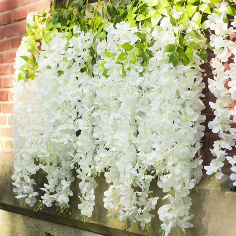12pcs Artificial Wisteria Flowers Ratta Extra Long Thick Vine Hanging Garland Silk Wisteria Garland For Home Party Wedding Decor
12pcs Artificial Wisteria Flowers Ratta Extra Long Thick Vine Hanging Garland Silk Wisteria Garland For Home Party Wedding Decor