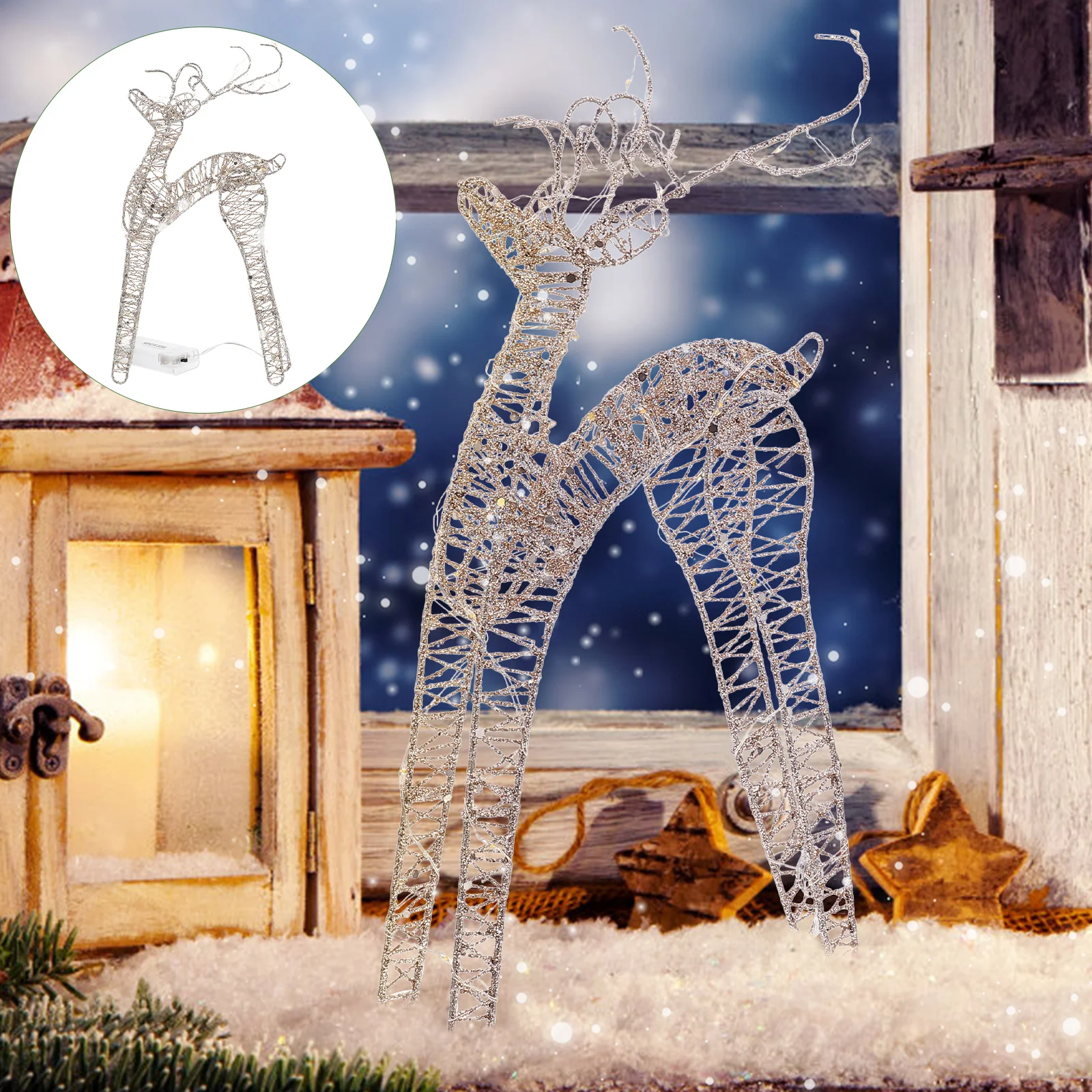 Reindeer Decoration Party Favors Desktop Christmas Decorations Indoor Ornament Iron Winding Outdoor 
Reindeer Decoration Party Favors Desktop Christmas Decorations Indoor Ornament Iron Winding Outdoor