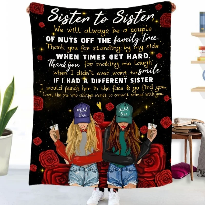 Letter To My Dear Sister Flannel Blanket Lovely Cartoon Printed Bedding Bedspread Home Textiles Gift For Kids Adults Nap Cover
Letter To My Dear Sister Flannel Blanket Lovely Cartoon Printed Bedding Bedspread Home Textiles Gift For Kids Adults Nap Cover