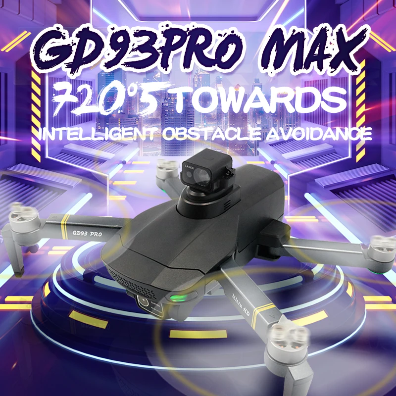 

Новинка 2022, Дрон Global Drone GD93 Pro Max First с 5 направлениями, обход препятствий на 720 градусов, с HD-камерой 6K и GPS, большой радиус действия