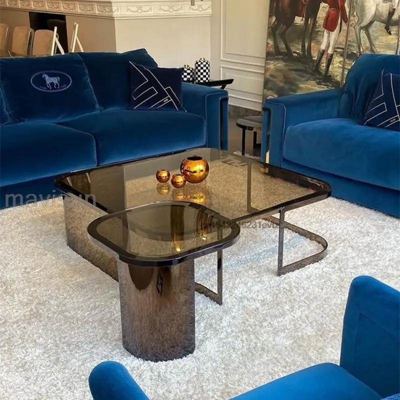 Simplicity Square Transparent Coffee Tables In Grey Living Room Center Furniture Stainless Steel Frame Fashion Tea Table Set
Simplicity Square Transparent Coffee Tables In Grey Living Room Center Furniture Stainless Steel Frame Fashion Tea Table Set