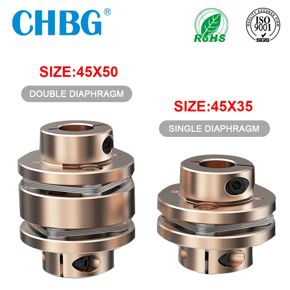 Flange Coupling CHBG LE D45L35/50 Flexible Motor Shaft Coupler Aluminium Diaphragms Universal Joint For 3D Printer Cardan CNC
Flange Coupling CHBG LE D45L35/50 Flexible Motor Shaft Coupler Aluminium Diaphragms Universal Joint For 3D Printer Cardan CNC