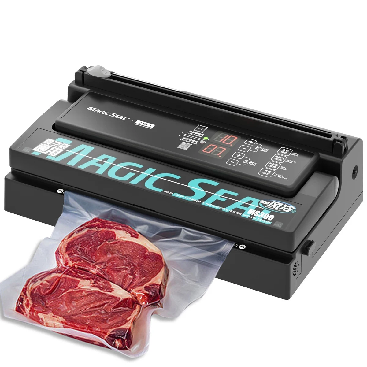 MAGIC SEAL MS300 Vacuum Sealer Machine Professional Commercial Food Vacuum Sealer Autom atic Packaging Home Vacuum Machine
MAGIC SEAL MS300 Vacuum Sealer Machine Professional Commercial Food Vacuum Sealer Autom atic Packaging Home Vacuum Machine