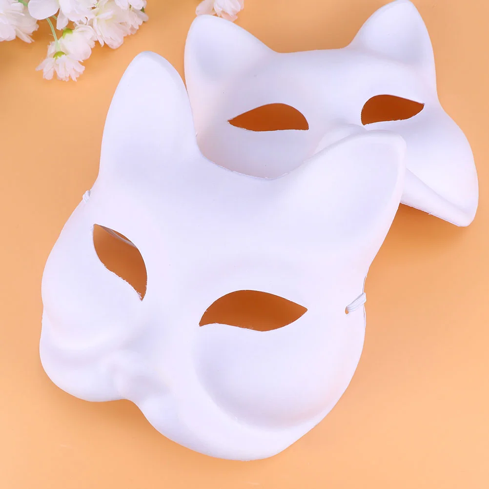 

12 Pcs Venetian Mask Hand Painted Pulp Masks Stage Performance Blank Craft Blanks Accessories White Masquerade Child Therian