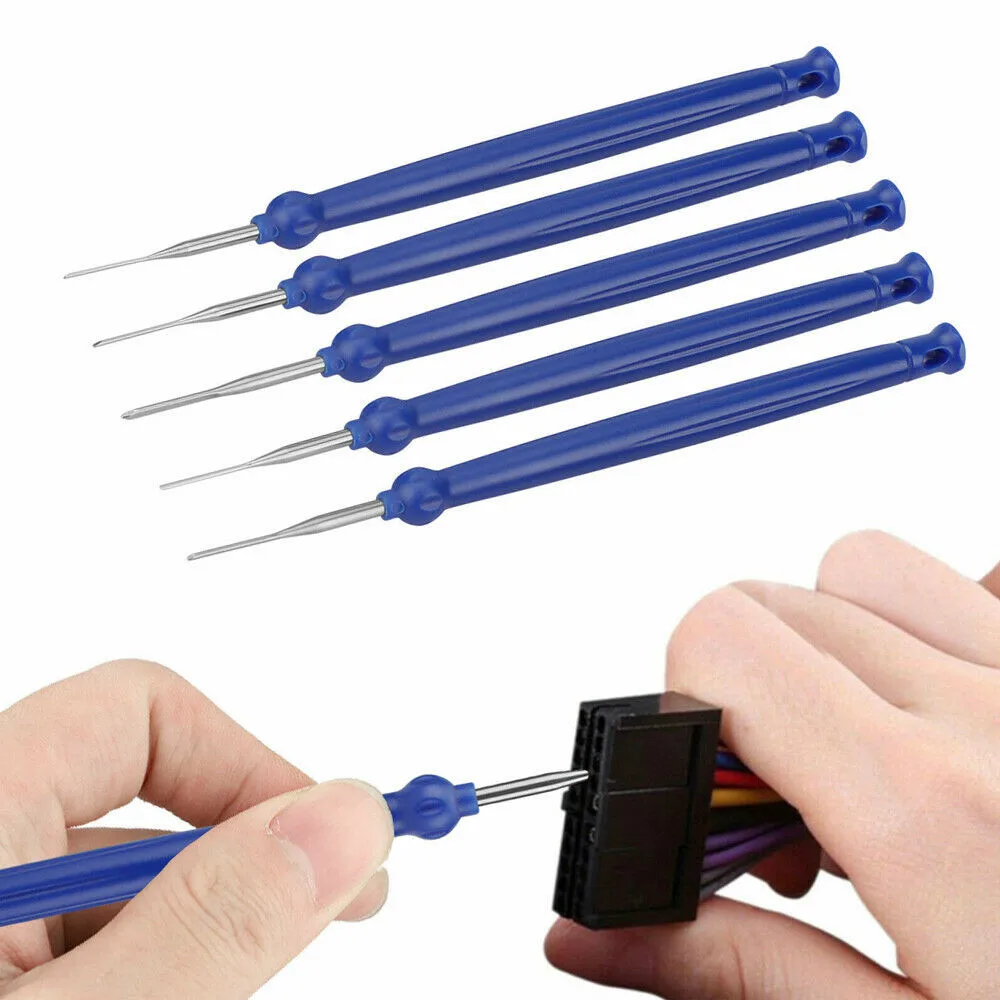 5pcs Car Plug Terminal Removal Tool Car Terminal Repair Hand Tool 1.5/1.3/1.0/0.8/0.8mm Wire Terminal Removal Tool Kit
5pcs Car Plug Terminal Removal Tool Car Terminal Repair Hand Tool 1.5/1.3/1.0/0.8/0.8mm Wire Terminal Removal Tool Kit