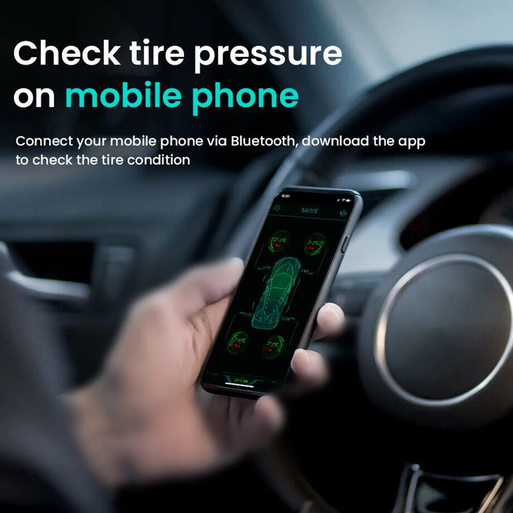 System Tire Pressure Monitoring 0~3.5 Bar Bluetooth IP67 TPMS With 4 External Sensors App With Anti Theft Nuts
System Tire Pressure Monitoring 0~3.5 Bar Bluetooth IP67 TPMS With 4 External Sensors App With Anti Theft Nuts
