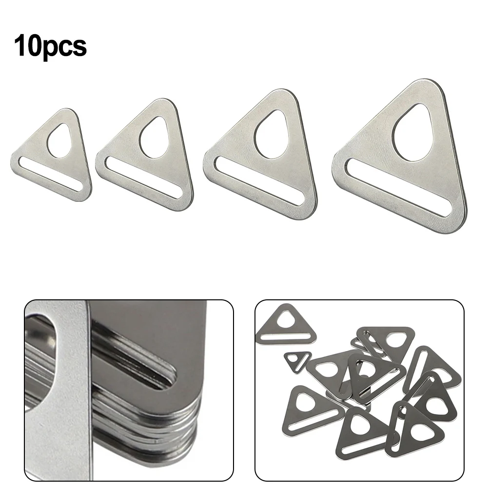 10Pcs Stainless Steel Triangle Buckle Adjuster Triangle Ring With Bar Caravan Tent Fixing Buckle Bag Luggage Accessories
10Pcs Stainless Steel Triangle Buckle Adjuster Triangle Ring With Bar Caravan Tent Fixing Buckle Bag Luggage Accessories
