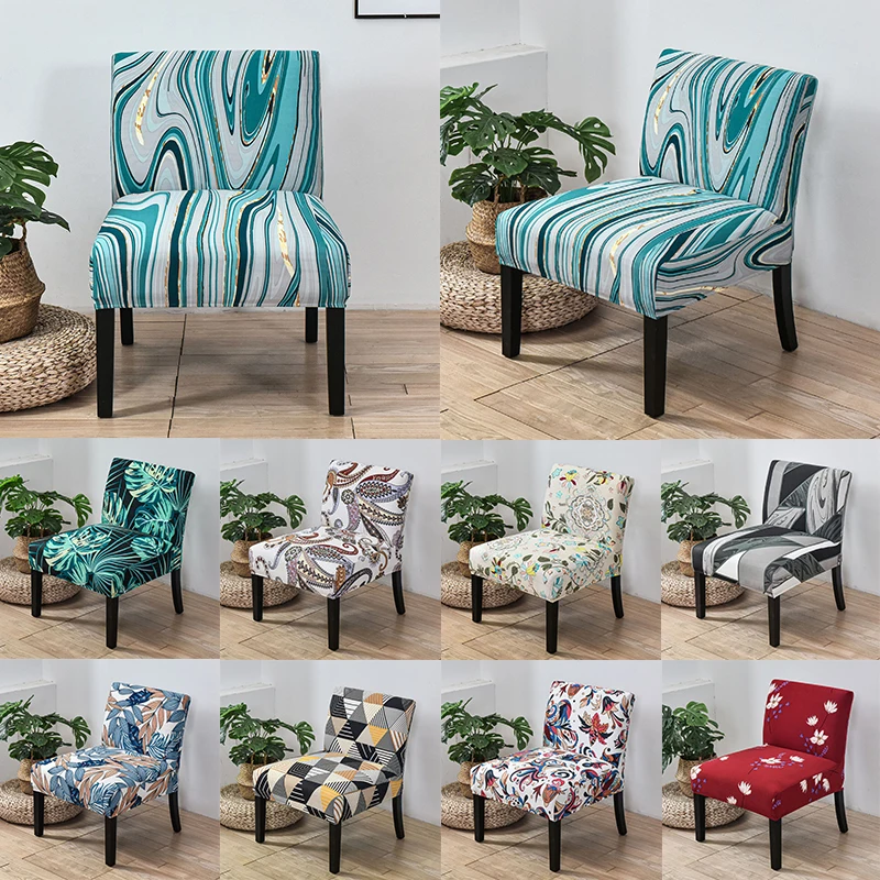 

Print Chair Cover Dining Chair Cover Recliner Slipcovers Case Stretch Armless Chair Covers For Wedding Banquet Sofa Protector