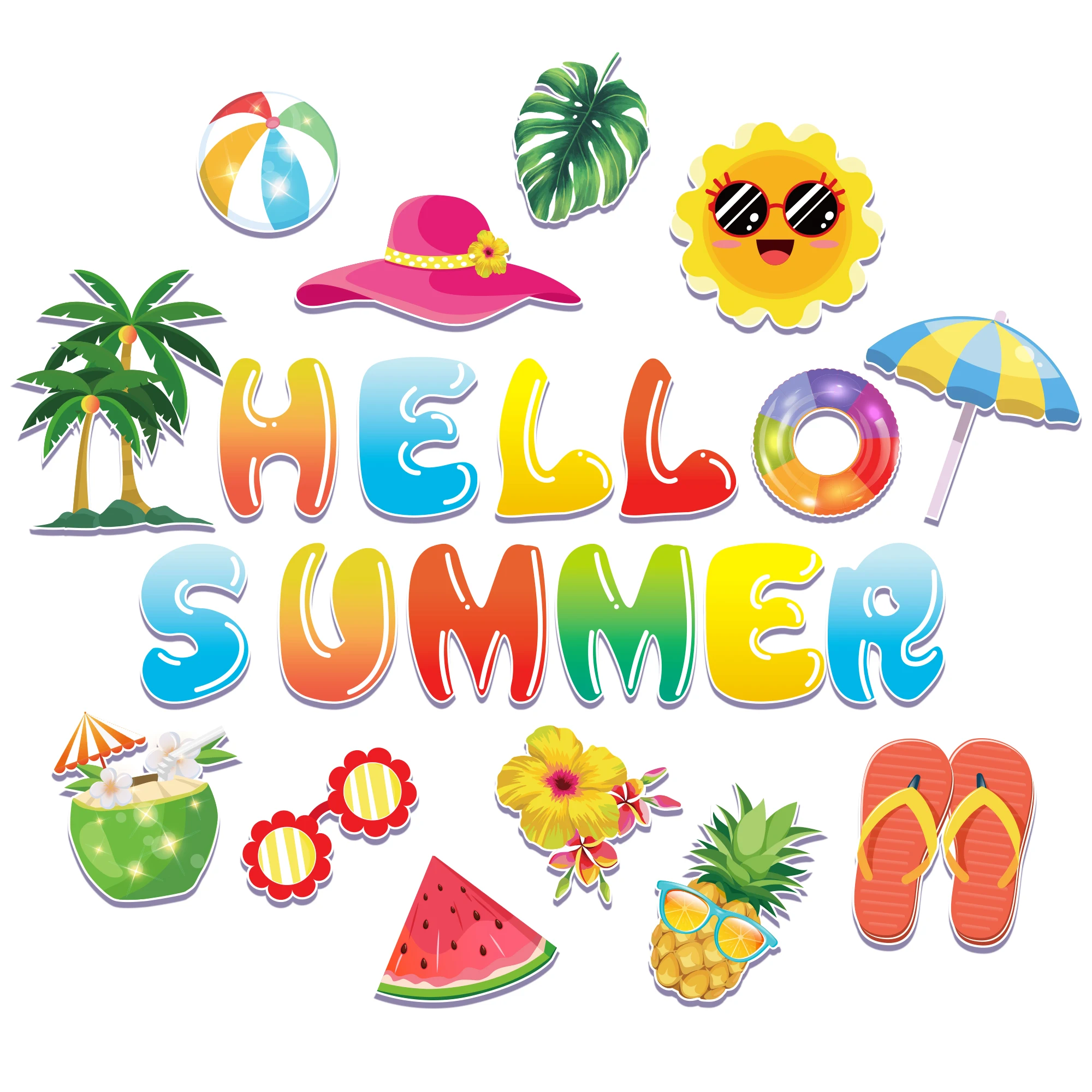 46pcs Cartoon Summer Hawaii Birthday Party Wall Backdrops Decorative Cards Photobooth Props Scrapbooking Baby Shower Decorations
46pcs Cartoon Summer Hawaii Birthday Party Wall Backdrops Decorative Cards Photobooth Props Scrapbooking Baby Shower Decorations