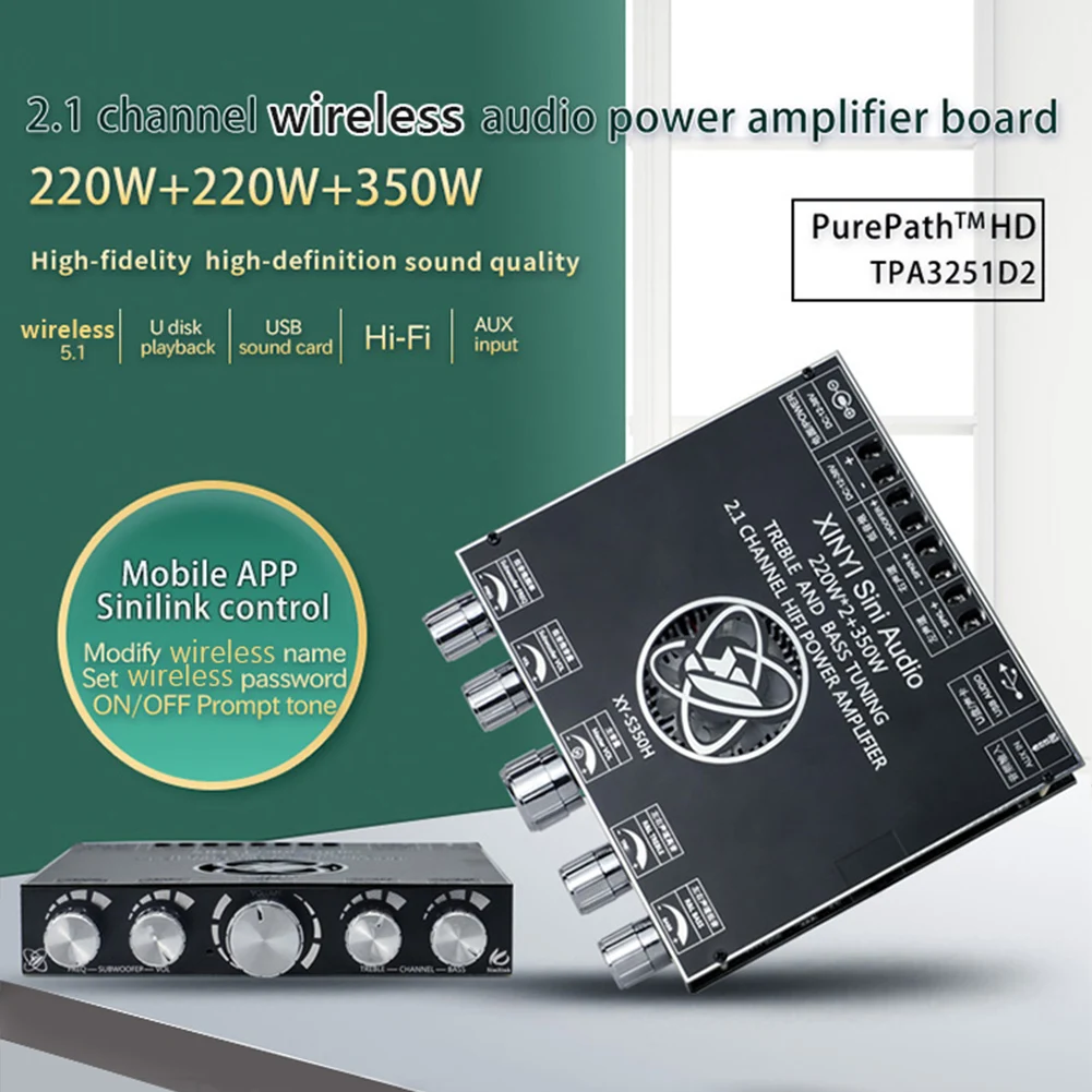 TPA3251D2 2.1 Dual Channel Bluetooth-Compatible5.1 Power Audio Stereo Amplifier Board 220WX2+350W Wireless HiFi Modulator AMP
TPA3251D2 2.1 Dual Channel Bluetooth-Compatible5.1 Power Audio Stereo Amplifier Board 220WX2+350W Wireless HiFi Modulator AMP