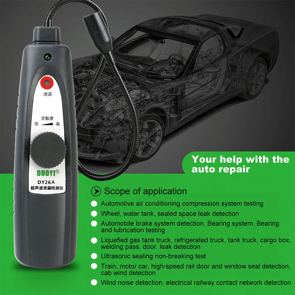 Ultrasonic Leak Detector Air Water Gas Pressure Leak Tester Vacuum Diagnose Tool Highly Sensitive Sensor /headphone Connection
Ultrasonic Leak Detector Air Water Gas Pressure Leak Tester Vacuum Diagnose Tool Highly Sensitive Sensor /headphone Connection