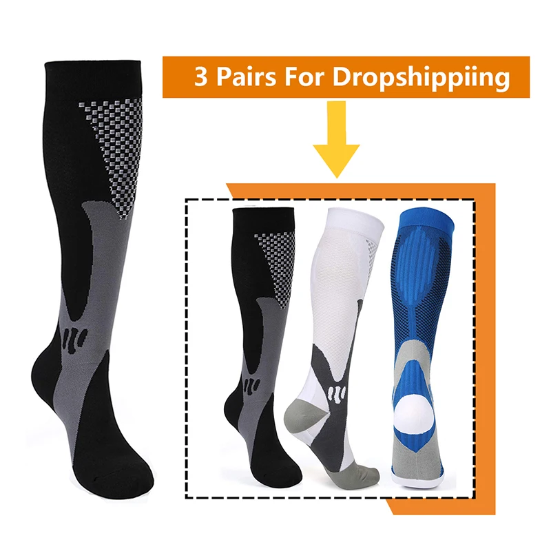 3 Pairs Dropshipping Sport Compression Socks 20-30 mmHg Athletic Nylon Medical Nursing Stockings for Cycling Marathon Golf
3 Pairs Dropshipping Sport Compression Socks 20-30 mmHg Athletic Nylon Medical Nursing Stockings for Cycling Marathon Golf