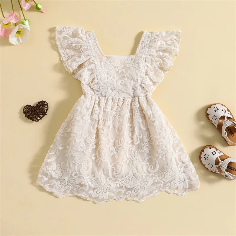 Girls Lace Princess Dress Casual Floral Embroidery A-Line Party Dress for Beach Party Wear Summer Children's Clothing Set
Girls Lace Princess Dress Casual Floral Embroidery A-Line Party Dress for Beach Party Wear Summer Children's Clothing Set