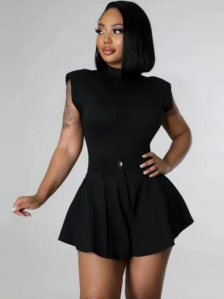 Комплект из 2 предметов, сексуальный летний модный женский комплект 2022, женские топы, черная футболка с коротким рукавом и шорты с эластичны... 
Комплект из 2 предметов, сексуальный летний модный женский комплект 2022, женские топы, черная футболка с коротким рукавом и шорты с эластичны...