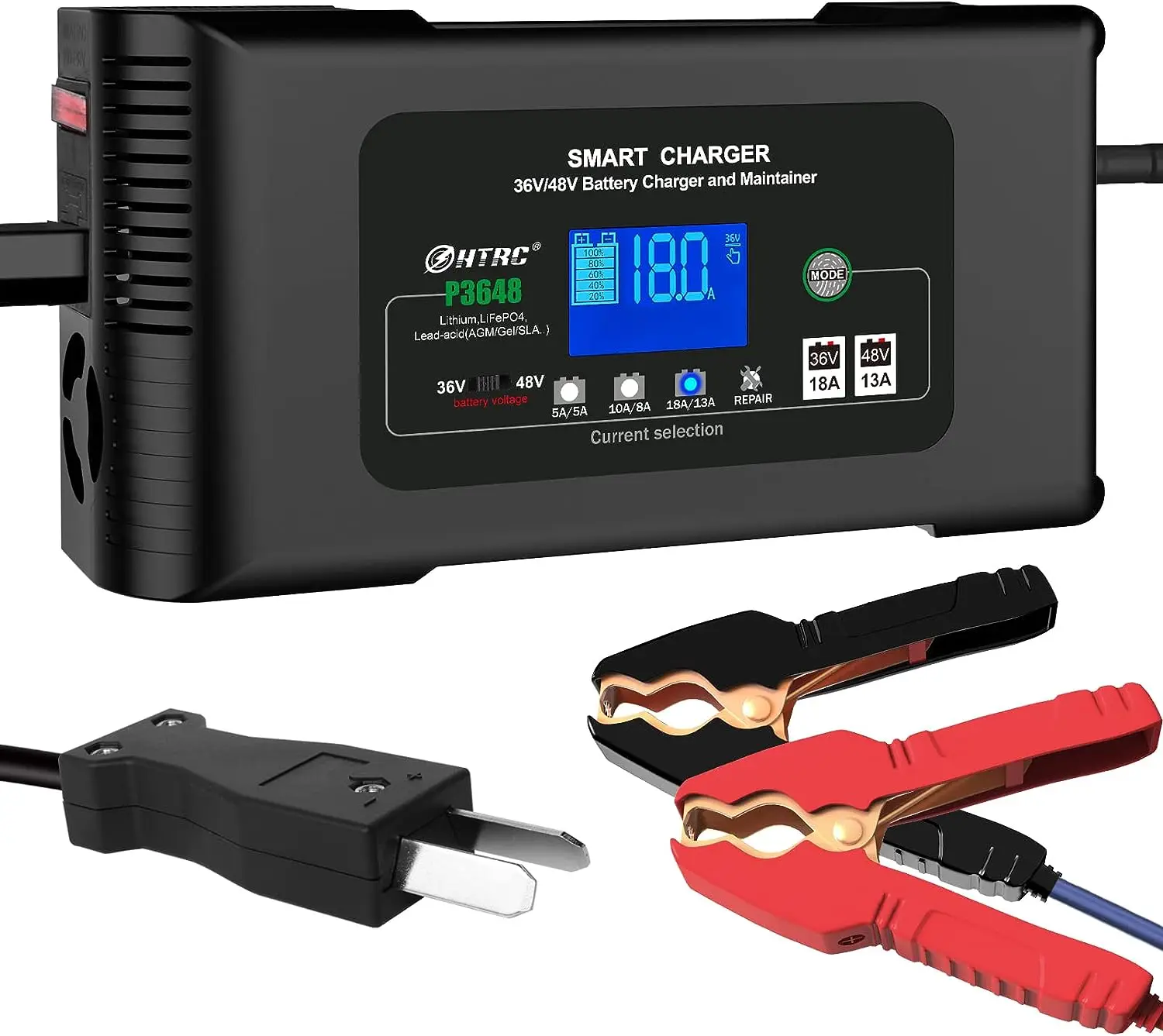 cart Battery Charger, 36V 18A and 48V 13A Trickle Battery Charger,36 Volt Golf Cart Charger,for Club Car,EZGO & ,Lithium,LiF
cart Battery Charger, 36V 18A and 48V 13A Trickle Battery Charger,36 Volt Golf Cart Charger,for Club Car,EZGO & ,Lithium,LiF