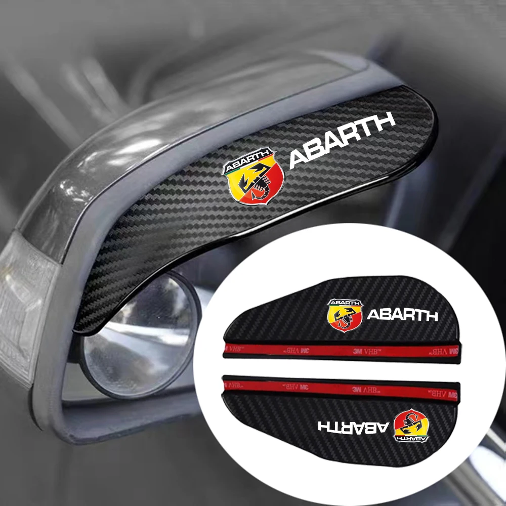 2x Car Rearview Mirror Rain Eyebrow Protector Rain Sticker for Fiat Abarth Weatherstrip Abarth LOGO Car Accessories interior 
2x Car Rearview Mirror Rain Eyebrow Protector Rain Sticker for Fiat Abarth Weatherstrip Abarth LOGO Car Accessories interior