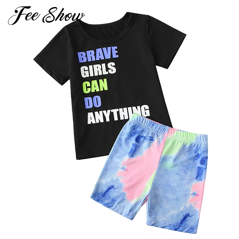 Kids Girls Casual Running Sets Tracksuit Loose Workout Sport Outfits Short Sleeve Letter Print T-shirt Tie Dye Shorts Sportswear
Kids Girls Casual Running Sets Tracksuit Loose Workout Sport Outfits Short Sleeve Letter Print T-shirt Tie Dye Shorts Sportswear