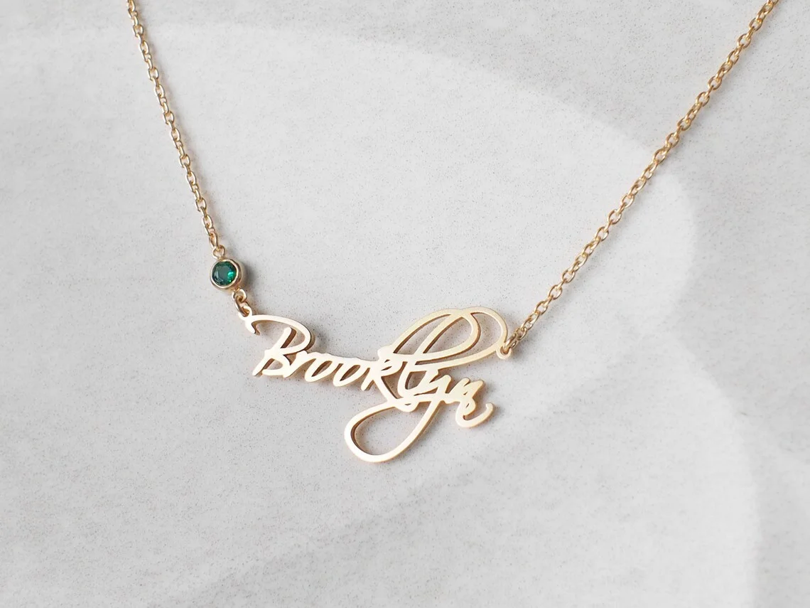 Fashion Custom Name Necklace Personalized Name Necklace with Birthstone Simple 18k Gold Plated Hypoallergenic Daily Wear Jewelry
Fashion Custom Name Necklace Personalized Name Necklace with Birthstone Simple 18k Gold Plated Hypoallergenic Daily Wear Jewelry