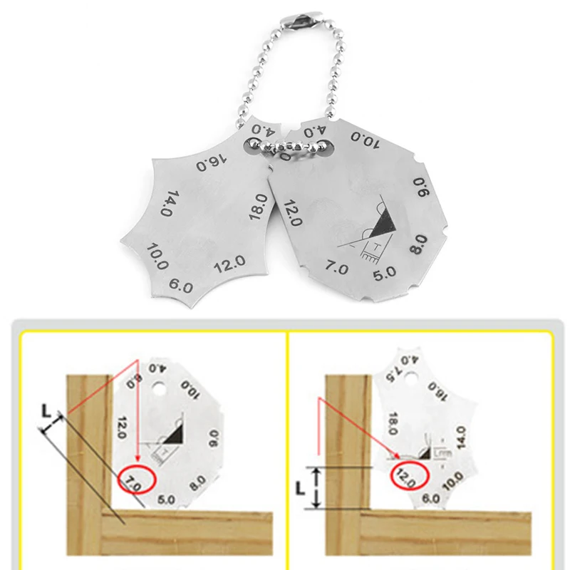 2PCS Right Angle Weld GaugeWeld Inspection Ruler Measuring Instrument Welding Foot Gauge Welding Depth Length Welder Inspection
2PCS Right Angle Weld GaugeWeld Inspection Ruler Measuring Instrument Welding Foot Gauge Welding Depth Length Welder Inspection